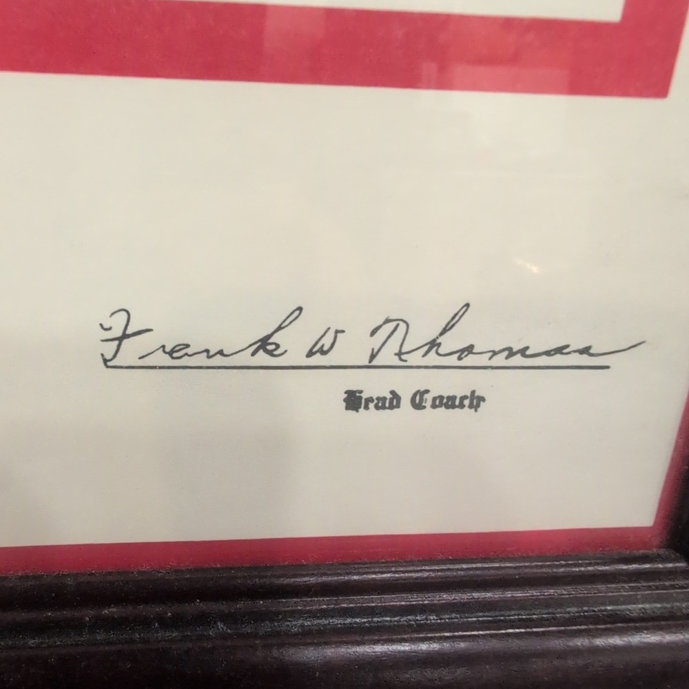 Alabama Crimson Tide 1934 National Champions Framed Poster COA Frank Thomas - Picture 4 of 7